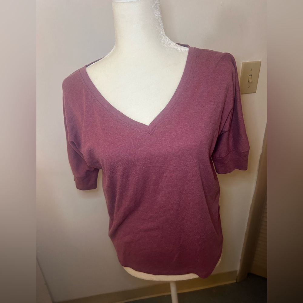 Eddie Bauer womens dark pink dusty rose shirt
